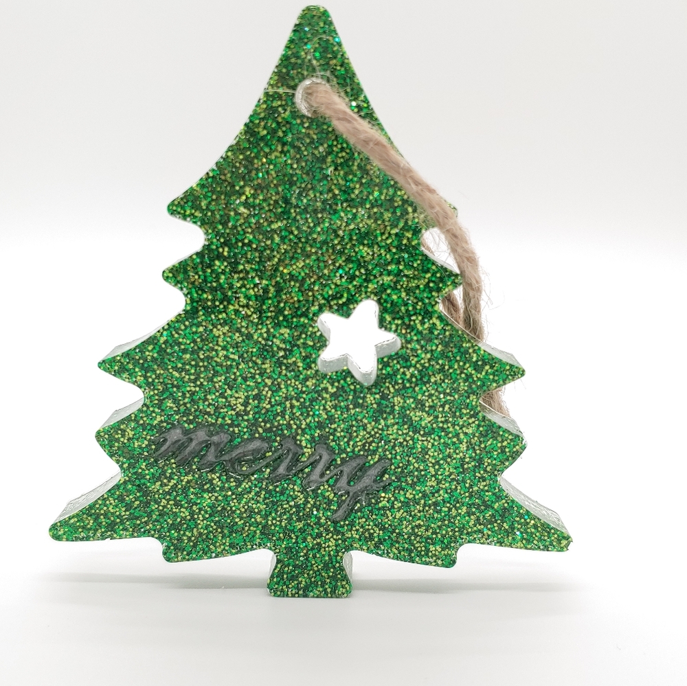 Ornament Christmas Tree w/ Glitter